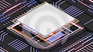 Computer system connection point,Abstract technology of central processing unit , computer technology in the workplace,Conceptual