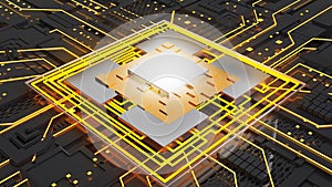 Computer system connection point,Abstract technology of central processing unit , computer technology in the workplace,Conceptual