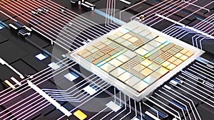 Computer system connection point,Abstract technology of central processing unit , computer technology in the workplace,Conceptual