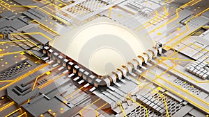 Computer system connection point,Abstract technology of central processing unit , computer technology in the workplace,Conceptual