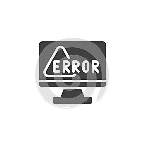 Computer system error vector icon
