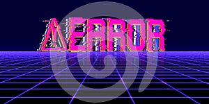 Computer system errors Glitch effect Computer danger symbols Hacking Digital illustration 3d pixel