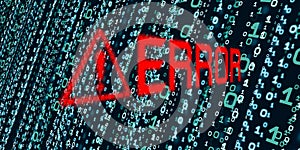 Computer system errors Glitch effect Computer danger symbols Hacking Digital illustration 3d pixel