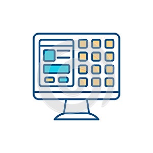 Computer system RGB color icon