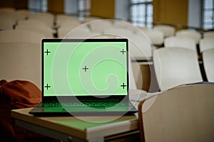 Computer on Table in College