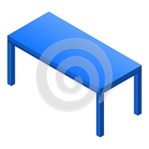 Computer table icon, isometric style