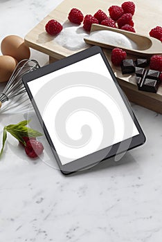 Computer Tablet dessert recipes