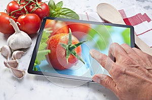 Computer Tablet Food Vegetables