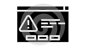 computer task error glyph icon animation
