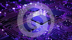 computer tech background purple