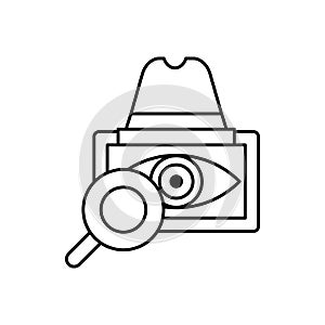 Computer, technology, spyware, search, eye icon. Simple line, outline vector of computer technology icons for ui and ux, website