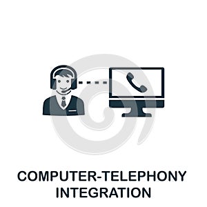 Computer-Telephony Integration icon symbol. Creative sign from icons collection. Filled flat Computer-Telephony Integration icon