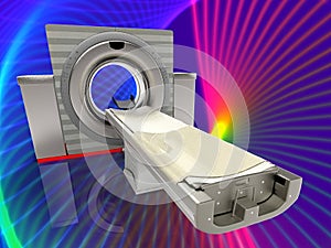 Computer tomographic scanner 3d illustration