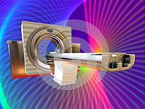 Computer tomographic scanner 3d illustration