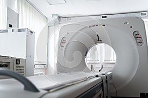 computer tomography diagnostic machine in medical center