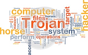 Computer trojan background concept