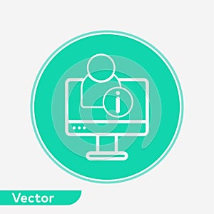 Computer user vector icon sign symbol