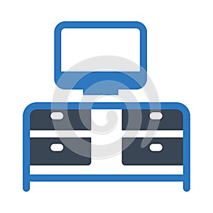 Computer vector glyph color icon