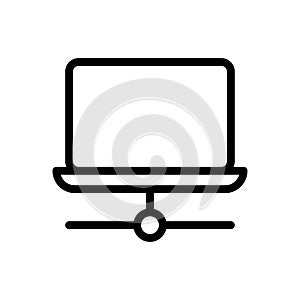 Computer vector thin line  icon