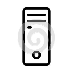 Computer vector thin line icon
