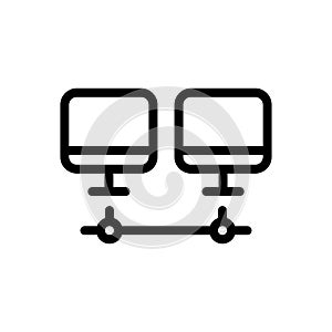 Computer vector thin line icon