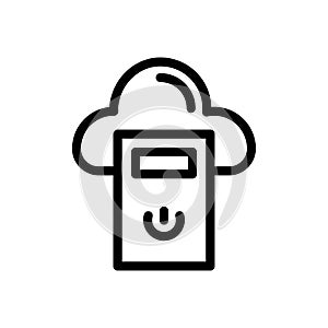 Computer vector thin line icon