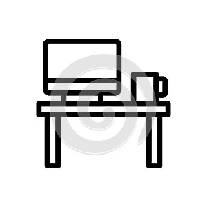 Computer vector thin line icon