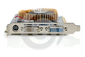 Computer video card output ports