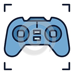 Computer Video Game Controller vector Game Pad colored icon or logo element