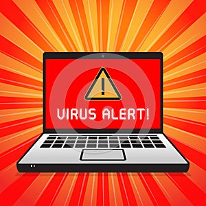 Computer virus attacking Alert