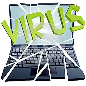 Computer virus breaks security to crash Laptop