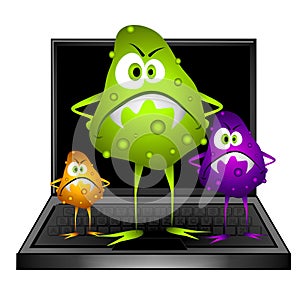 Computer Virus Bugs Clip Art