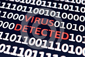Computer virus detected photo