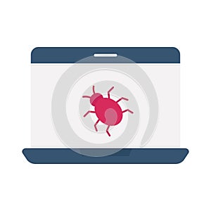 Computer virus Flat Vector icon which can easily modify or edit photo