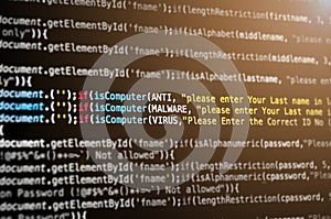 Computer virus and Mal ware attack photo