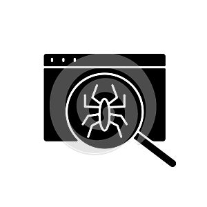 Computer viruses black glyph icon