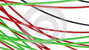 Computer wire on white background. Network Ethernet connection concept 3d render