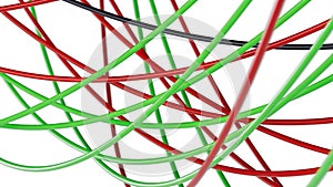 Computer wire on white background. Network Ethernet connection concept 3d render