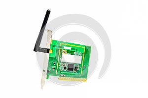 Computer wireless PCI card with antenna