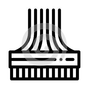 computer wires black icon vector illustration
