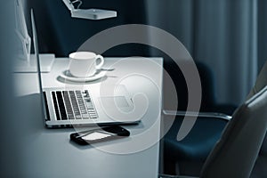 Computer Work at Night