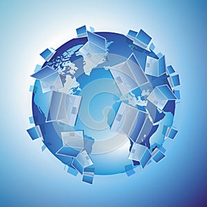 Computer world concept