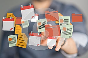 A computering cloud computing and files photo