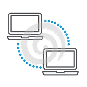 Computers communicating with transmission waves back and forth