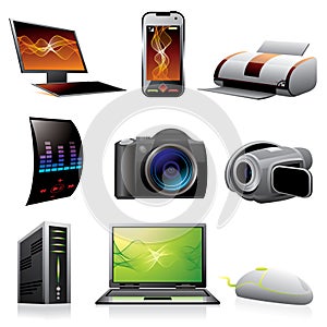 Computers and electronics icons