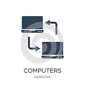 computers icon in trendy design style. computers icon isolated on white background. computers vector icon simple and modern flat