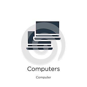 Computers icon vector. Trendy flat computers icon from computer collection isolated on white background. Vector illustration can