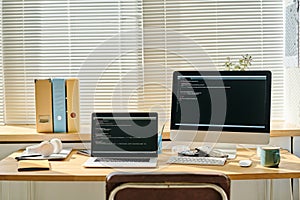 Computers with security codes on the screen