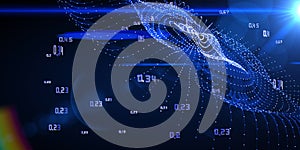 Computing algorithm artificial cryptography infographic. Big data visualization