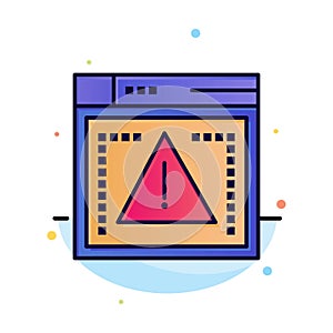 Computing, Coding, Error Abstract Flat Color Icon Template